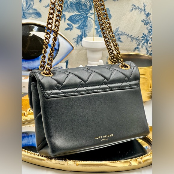 🆕 KURT GEIGER LONDON 🧿NWOT Leather Mini Kensington Rhinestone Eye Crossbody - Picture 7 of 15